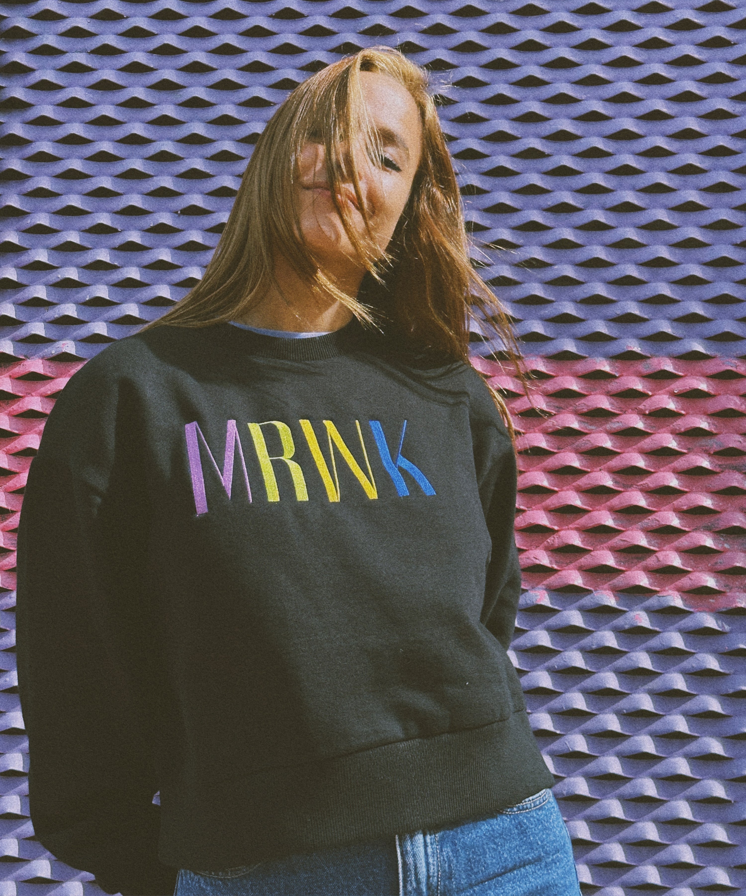 MRWK Embroidered Crop Sweatshirt